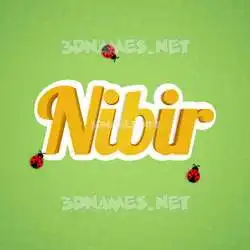 nibir in Ladybugs style - 3D name wallpaper