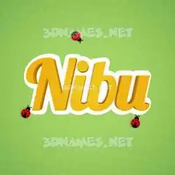 nibu in Ladybugs style - 3D name wallpaper