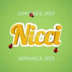 nicci in Ladybugs style - 3D name wallpaper