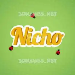 nicho in Ladybugs style - 3D name wallpaper