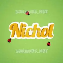 nichol in Ladybugs style - 3D name wallpaper
