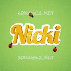 nicki in Ladybugs style - 3D name wallpaper
