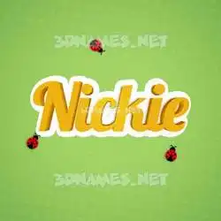 nickie in Ladybugs style - 3D name wallpaper