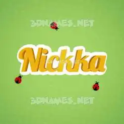 nickka in Ladybugs style - 3D name wallpaper