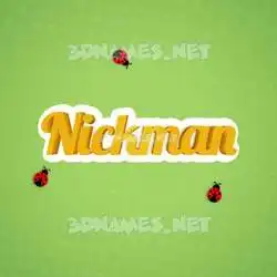 nickman in Ladybugs style - 3D name wallpaper