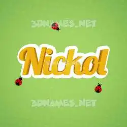 nickol in Ladybugs style - 3D name wallpaper