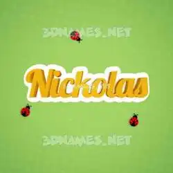 nickolas in Ladybugs style - 3D name wallpaper