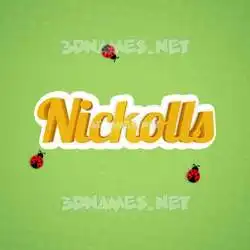 nickolls in Ladybugs style - 3D name wallpaper