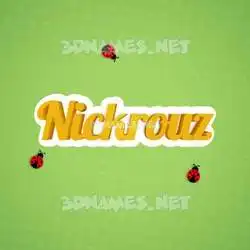 nickrouz in Ladybugs style - 3D name wallpaper
