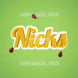 nicks in Ladybugs style - 3D name wallpaper