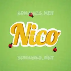 nico in Ladybugs style - 3D name wallpaper
