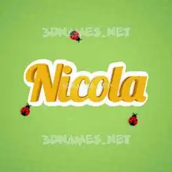 nicola in Ladybugs style - 3D name wallpaper