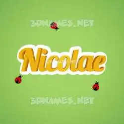 nicolae in Ladybugs style - 3D name wallpaper