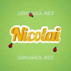 nicolai in Ladybugs style - 3D name wallpaper