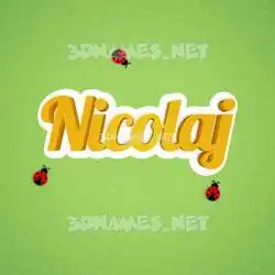 nicolaj in Ladybugs style - 3D name wallpaper