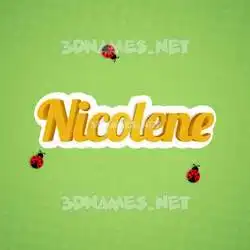nicolene in Ladybugs style - 3D name wallpaper