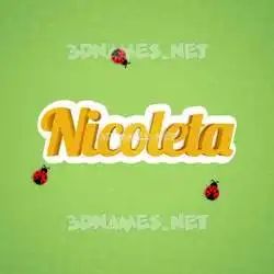 nicoleta in Ladybugs style - 3D name wallpaper
