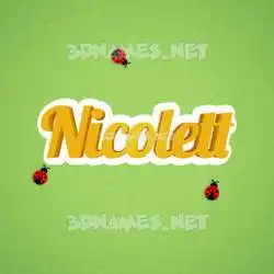 nicolett in Ladybugs style - 3D name wallpaper