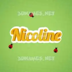 nicoline in Ladybugs style - 3D name wallpaper