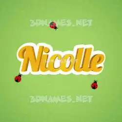 nicolle in Ladybugs style - 3D name wallpaper