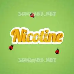 nicotine in Ladybugs style - 3D name wallpaper