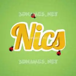 nics in Ladybugs style - 3D name wallpaper