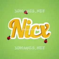 nicx in Ladybugs style - 3D name wallpaper