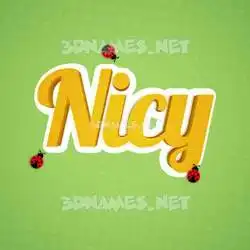 nicy in Ladybugs style - 3D name wallpaper