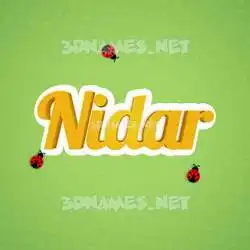 nidar in Ladybugs style - 3D name wallpaper