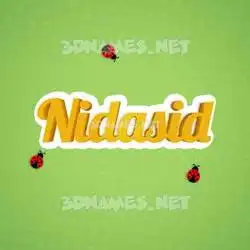 nidasid in Ladybugs style - 3D name wallpaper
