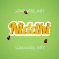 niddhi in Ladybugs style - 3D name wallpaper