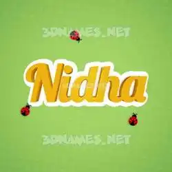 nidha in Ladybugs style - 3D name wallpaper
