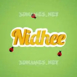 nidhee in Ladybugs style - 3D name wallpaper