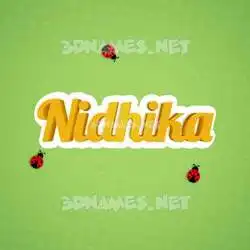 nidhika in Ladybugs style - 3D name wallpaper