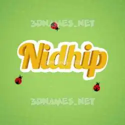 nidhip in Ladybugs style - 3D name wallpaper