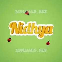 nidhya in Ladybugs style - 3D name wallpaper