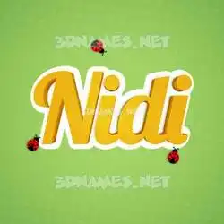nidi in Ladybugs style - 3D name wallpaper