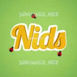 nids in Ladybugs style - 3D name wallpaper