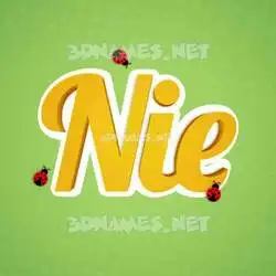 nie in Ladybugs style - 3D name wallpaper