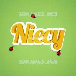 niecy in Ladybugs style - 3D name wallpaper