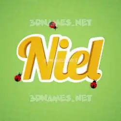 niel in Ladybugs style - 3D name wallpaper