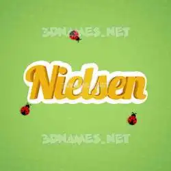 nielsen in Ladybugs style - 3D name wallpaper