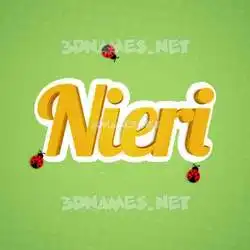 nieri in Ladybugs style - 3D name wallpaper