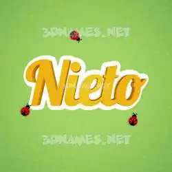 nieto in Ladybugs style - 3D name wallpaper