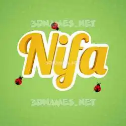 nifa in Ladybugs style - 3D name wallpaper