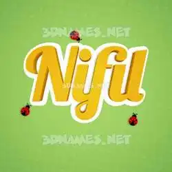 nifil in Ladybugs style - 3D name wallpaper