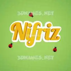 nifriz in Ladybugs style - 3D name wallpaper