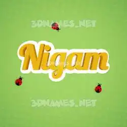 nigam in Ladybugs style - 3D name wallpaper