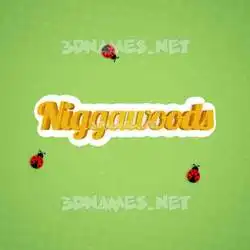 niggawoods in Ladybugs style - 3D name wallpaper