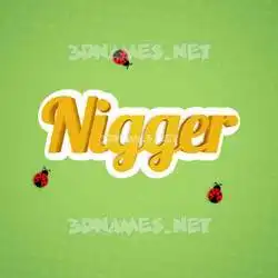 nigger in Ladybugs style - 3D name wallpaper